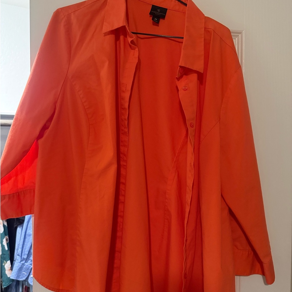 Worthington Vibrant Orange Shirt